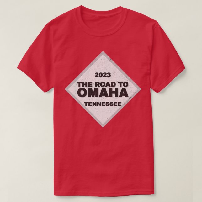 Camiseta Tennessee Road To Omaha College Baseball CWS 2023 (Diseño del anverso)