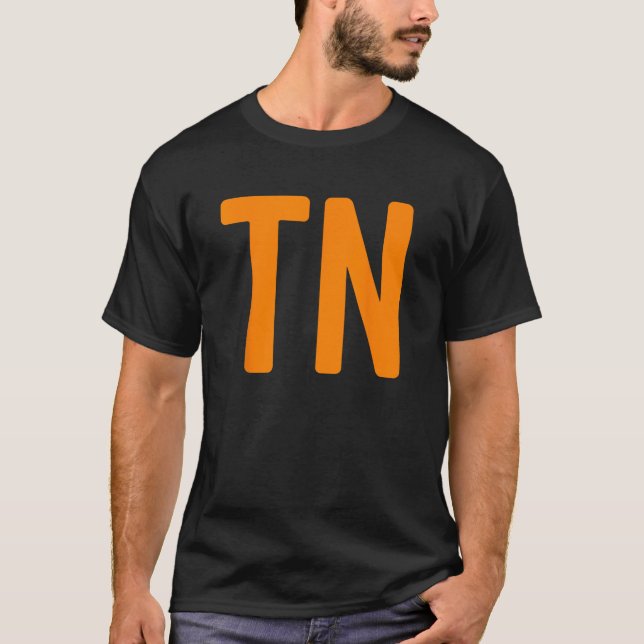 Camiseta Tennessee Shirt Simple TN Naranja Estado Orgullo F (Anverso)