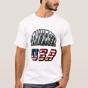 Camiseta Tennessee y USA Picture Text