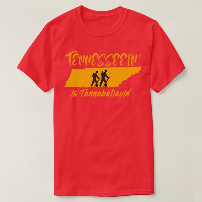 Camiseta Tennesseein es Tennebelievin Hike Tennessee (Diseño del anverso)