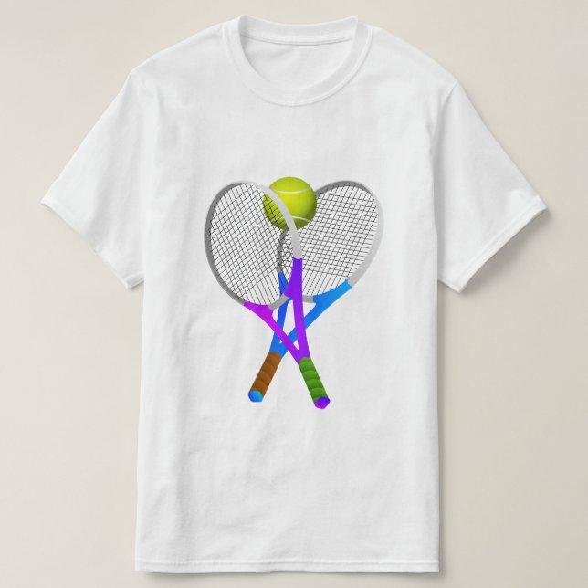 Camiseta Tennis Ball and Rackets (Diseño del anverso)