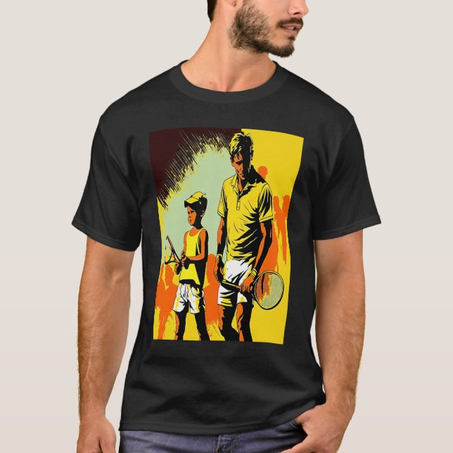 Camiseta Tennis Ball And Tennis Racket Apparel Pop Father A (Anverso)
