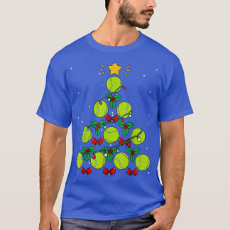 Camiseta Tennis Ball Christmas Tree Racket Game Sport Nativ