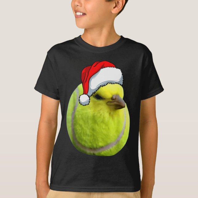 Camiseta Tennis Bird Ball Meme Christmas Pajamas Funny Meme (Anverso)