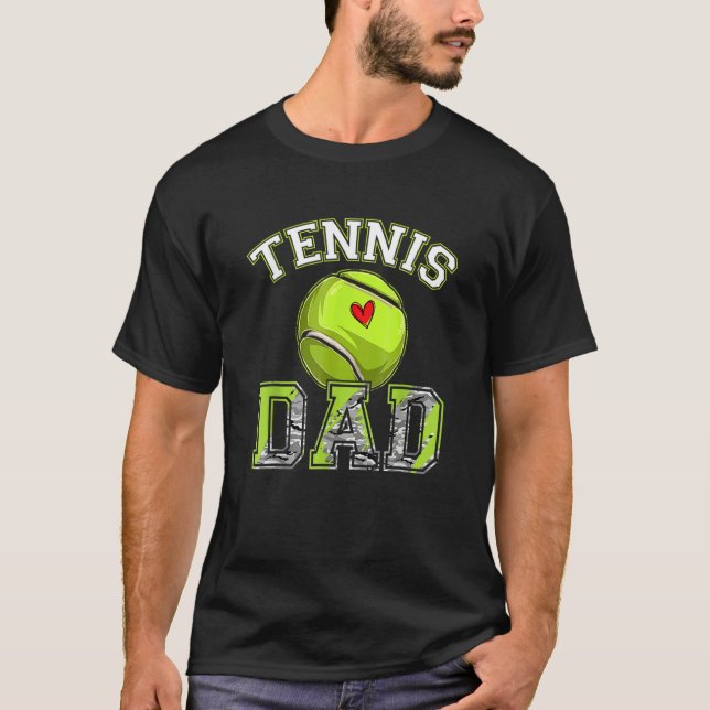 Camiseta Tennis Dad Leopard Sport Dad Game Day (Anverso)