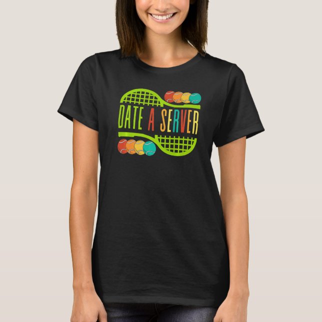 Camiseta Tennis Date A Server Fun Balls Juega A Los Hombres (Anverso)