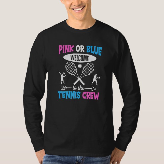 Camiseta Tennis Gender Reveal for a Tennis  Family (Anverso)