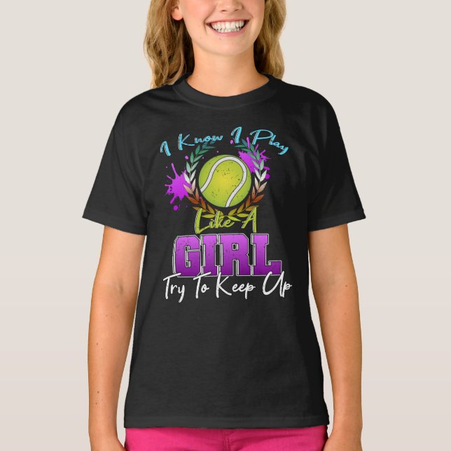 Camiseta Tennis Girl Tennis Court Tennis Ball Ladies (Anverso)