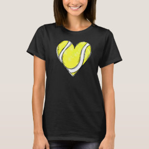 Camiseta Tennis Heart Love T Shirt Para Jugadores Y Entrena