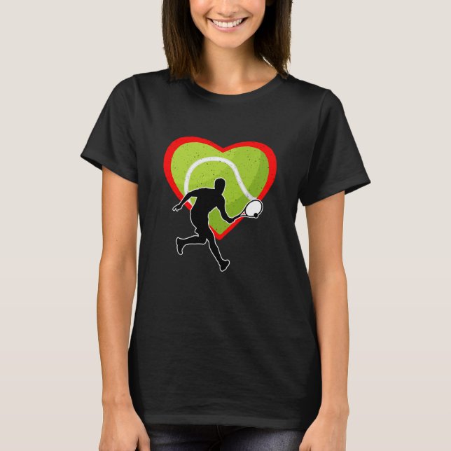Camiseta Tennis Heart Sport Love Anti Valentines Day (Anverso)