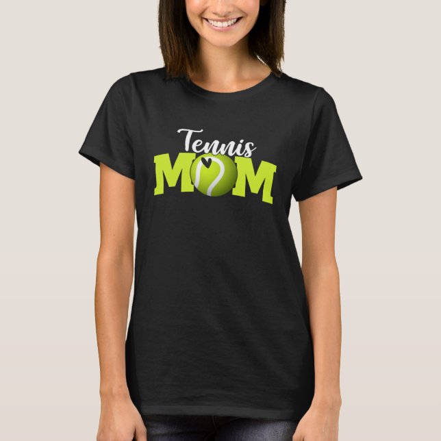 Camiseta Tennis Mom Cute Letter Print Women Cute Mother's D (Anverso)