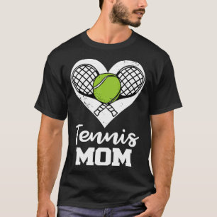 Camiseta Tennis Mom Heart Tennis Player Mom