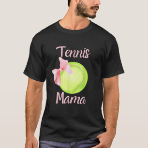 Camiseta Tennis Mom Mama Pink Bow Coquette Preppy Estética
