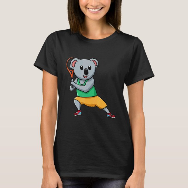 Camiseta Tennis Player Koala Bear Tennis Coach Racket Game (Anverso)