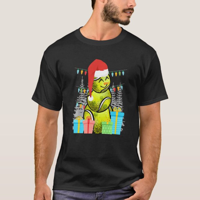 Camiseta Tennis player snowman tennis ball tennis Premium_1 (Anverso)