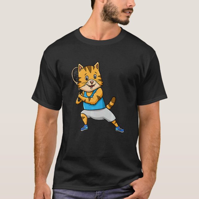 Camiseta Tennis Racket Sports  Cat Whisperer Kitty Meow (Anverso)
