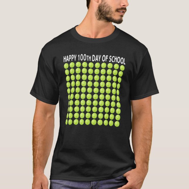 Camiseta Tennis Shirts For Boys, Kids Happy 100th Day Of Sc (Anverso)