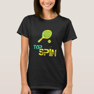 Camiseta Tennis Sport Pop Art, Green & Yellow Racket & Ball
