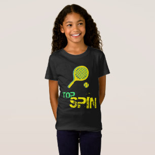 Camiseta Tennis Sport Pop Art, Green & Yellow Racket & Ball