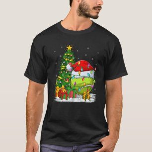 Camiseta Tennis Sports Lover Matching Santa Hat Tennis Ball
