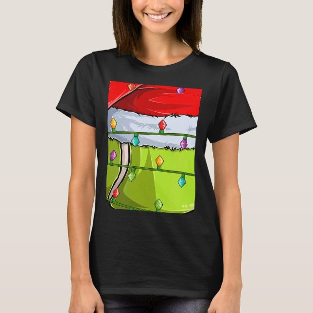 Camiseta Tennis Sports  Xmas Lights Santa Tennis Ball Chris (Anverso)