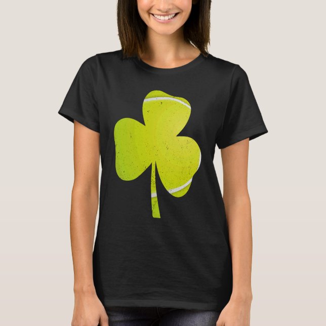 Camiseta Tennis St Patricks Day  Distressed Irish Shamrock (Anverso)