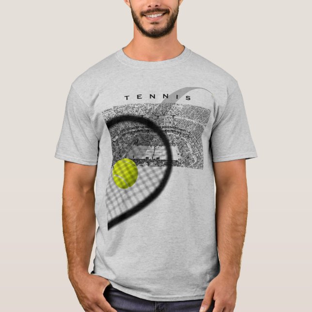 Camiseta Tennis Tournament With Racket Hitting Ball (Anverso)