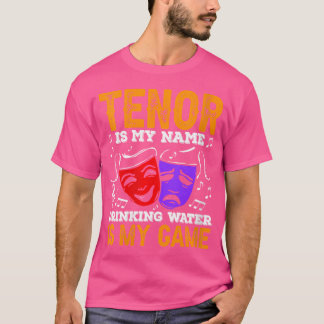 Camiseta Tenor Mujer Es Mi Nombre Beber Agua Es Mi Juego