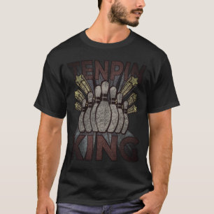 Camiseta Tenpin King 10 Pin Bowling Grunge effect