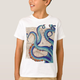 Camiseta Tentacles azul oscuro Map Vintage