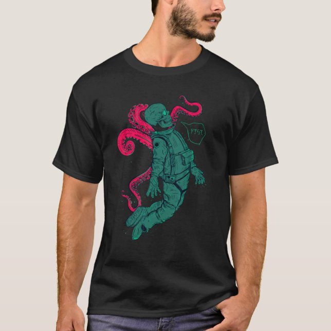 Camiseta Tentáculo de pulpo espacial del astronauta de Krak (Anverso)