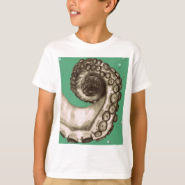 Camiseta Tentáculo de pulpo naumático verde vintage