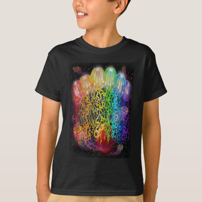 Camiseta Tentáculos de Medusa Espacial (Anverso)