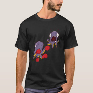 Camiseta tentáculos de pulpo boxeando pulpo Premium