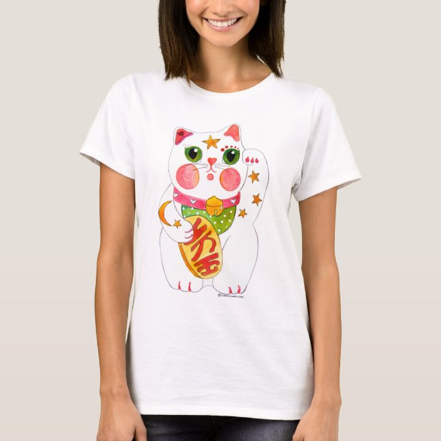 Camiseta Tentar el gato Maneki Neko (Anverso)