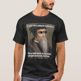 Camiseta Teología divertida Argumento calvinista seminario
