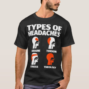 Camiseta Teología Divertida Dice Dolor de Cabeza Meme