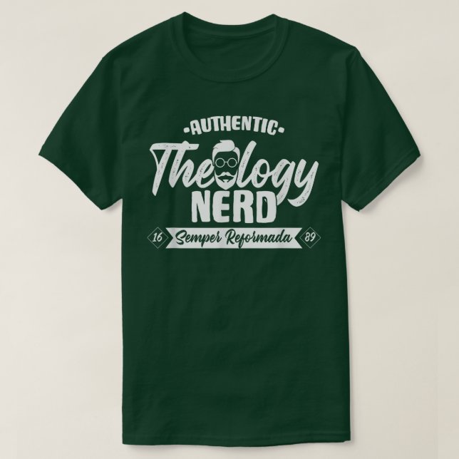 Camiseta Teología Nerd 1689 Reforma del Seminario Cristiano (Diseño del anverso)