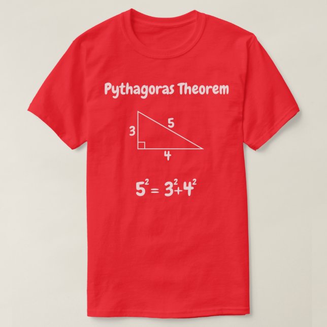 Camiseta Teorema pitagórico 3 (Diseño del anverso)