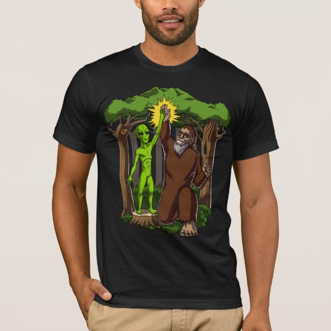 Camiseta Teoría de conspiración del misterio de Bigfoot del (Anverso)