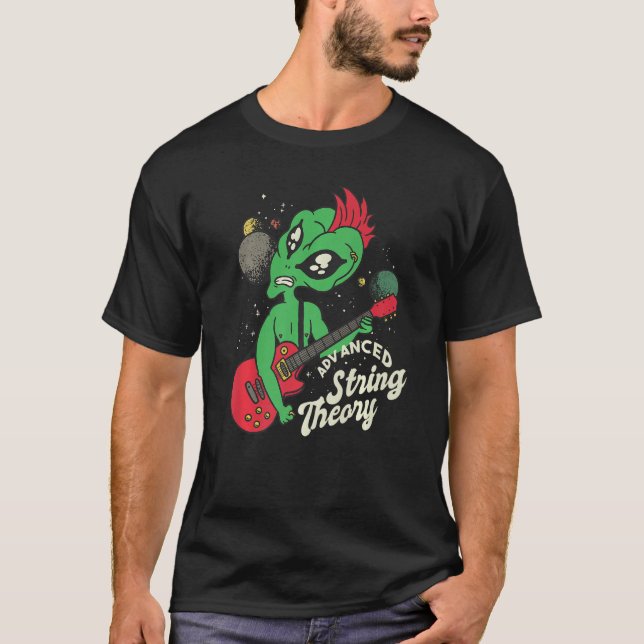 Camiseta teoría de cuerdas avanzada guitarra de galaxia ali (Anverso)