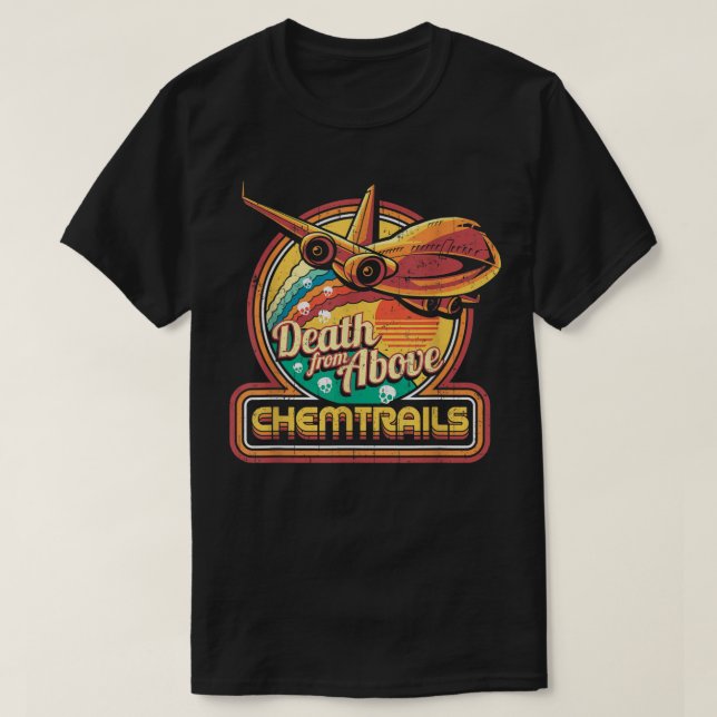 Camiseta Teoría de la conspiración Chemtrails Jet Plane Sku (Diseño del anverso)