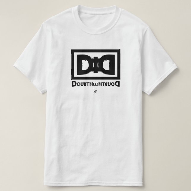 Camiseta Teoría de la conspiración lema de la burla: Dudar  (Diseño del anverso)