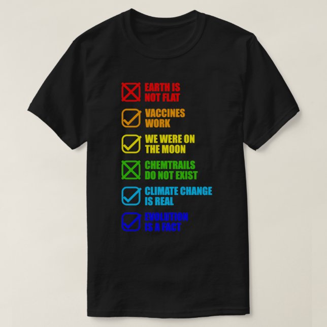 Camiseta Teoría de la conspiración parodia de la mentira de (Diseño del anverso)