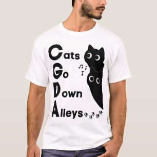 Camiseta Teoría Musical de Gatos que Bajan por Callejones C
