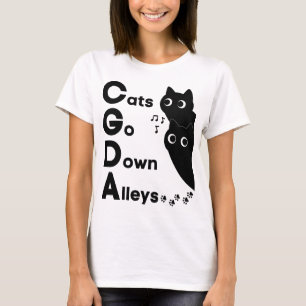 Camiseta Teoría Musical de Gatos que Bajan por Callejones C