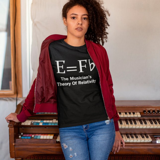 Camiseta Teoría musical de la relatividad E es igual a chis (Subido por el creador)