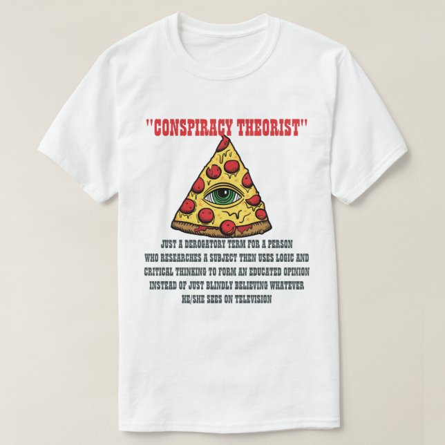 Camiseta Teórico de la conspiración (Diseño del anverso)