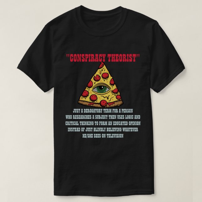 Camiseta Teórico de la conspiración (Diseño del anverso)