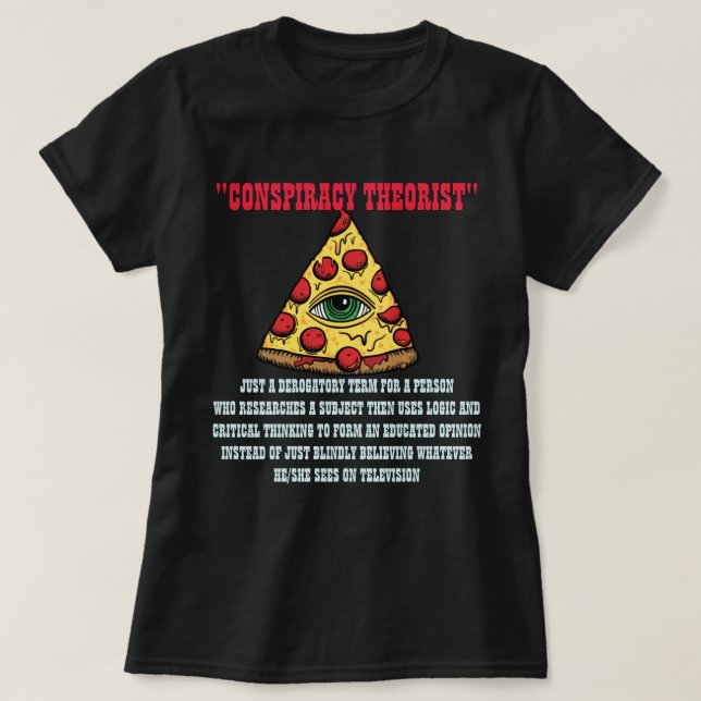 Camiseta Teórico de la conspiración (Diseño del anverso)